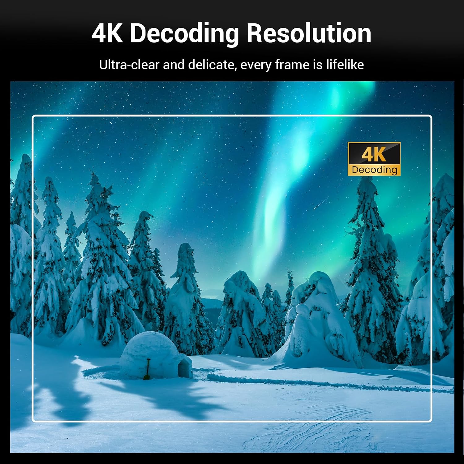 HAPPRUN Outdoor Smart Projector 4K Decoding, Built-in Apps, 30W Dolby Audio - Image 3
