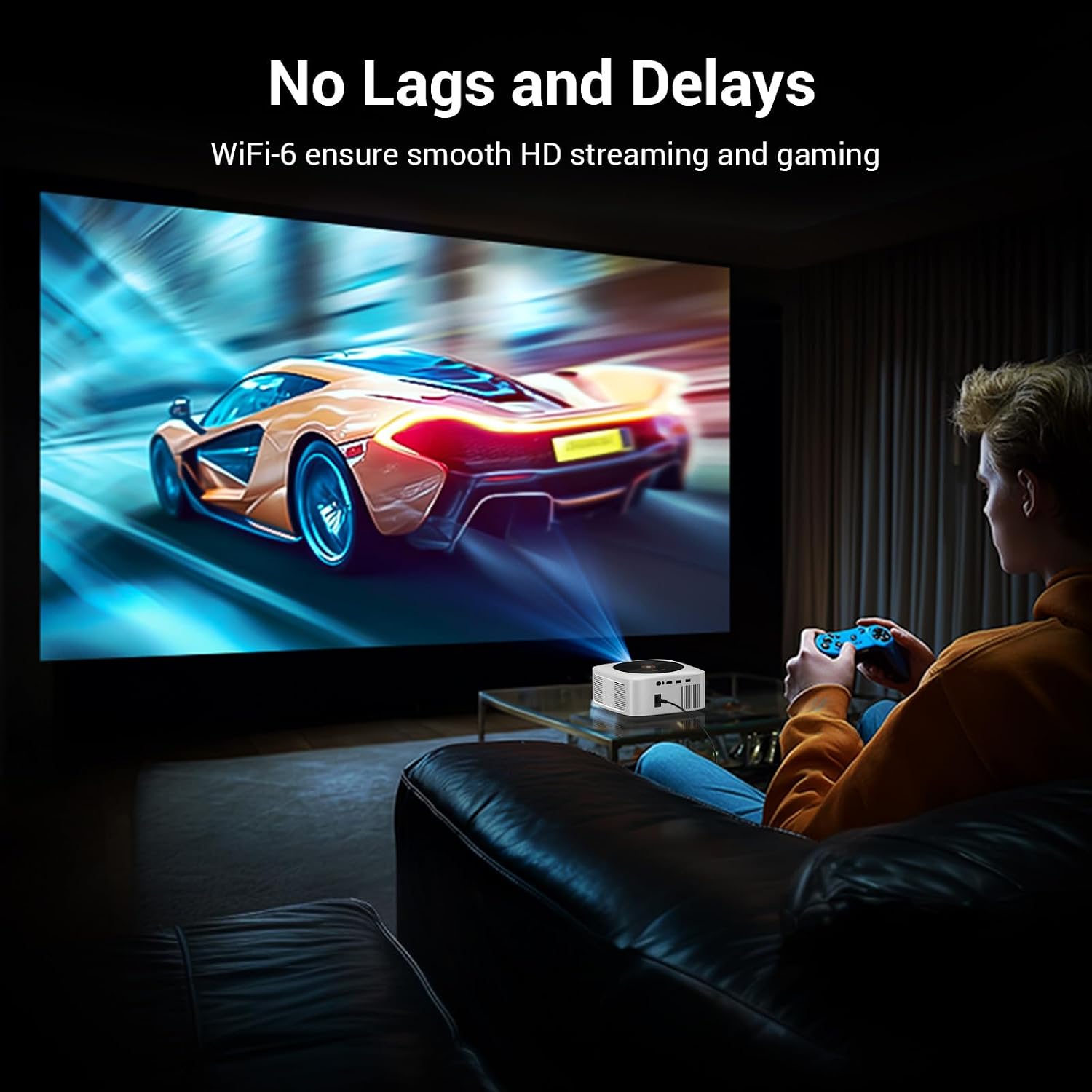 HAPPRUN Outdoor Smart Projector 4K Decoding, Built-in Apps, 30W Dolby Audio - Image 6