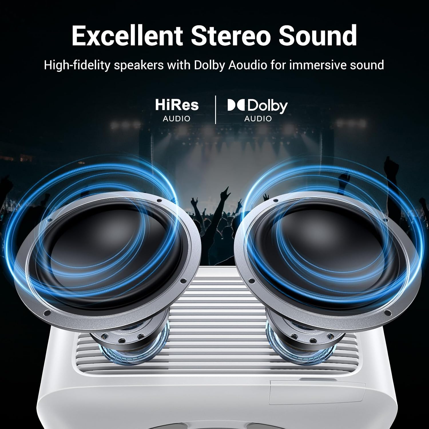 HAPPRUN Outdoor Smart Projector 4K Decoding, Built-in Apps, 30W Dolby Audio - Image 7