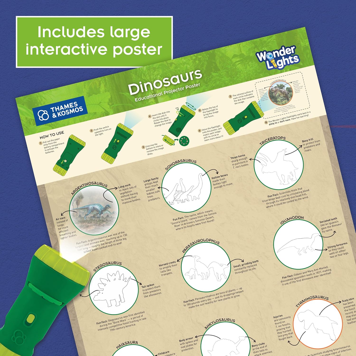 Wonder Lights: Dinosaur - Flashlight Projector | Exploration Toy - Image 5