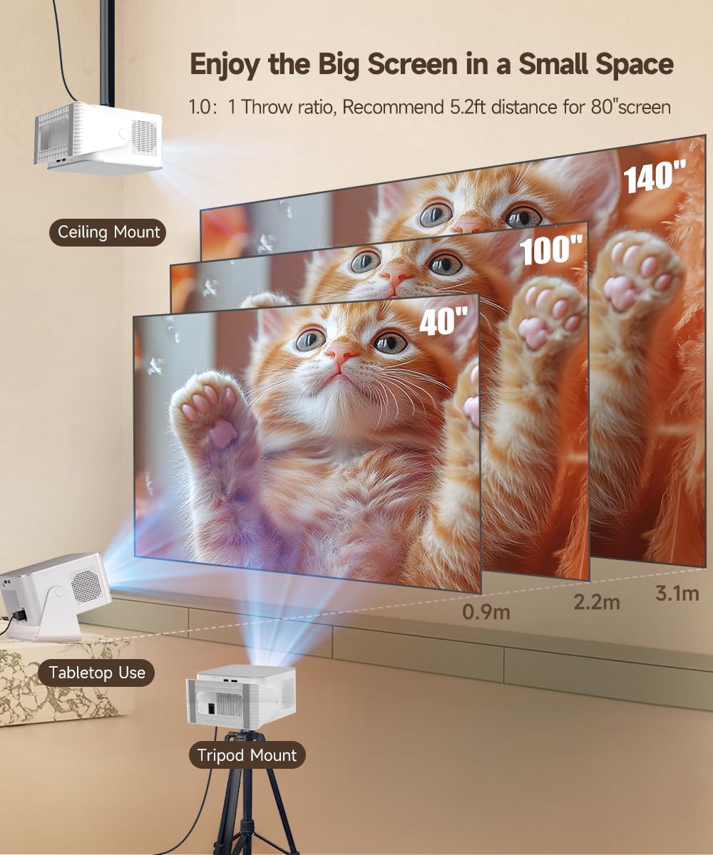 Magcubic Smart Projector with WiFi6 and Bluetooth5.4, Native1080P Portable - Image 2