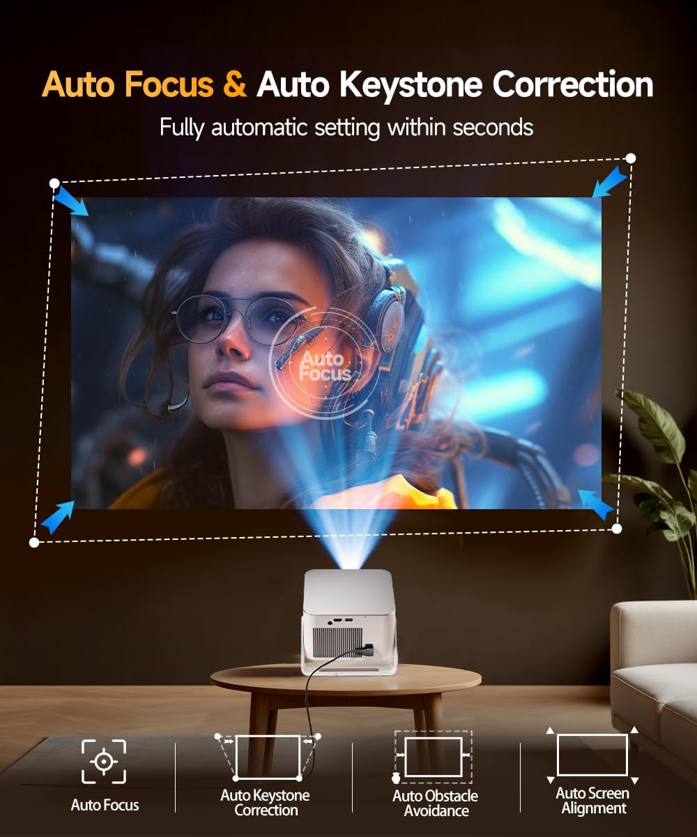 Magcubic Smart Projector with WiFi6 and Bluetooth5.4, Native1080P Portable - Image 3