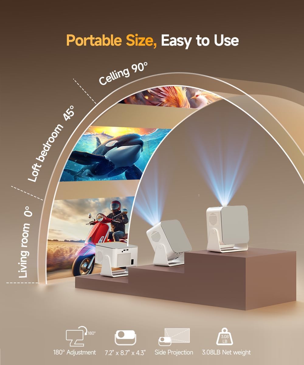 Magcubic Smart Projector with WiFi6 and Bluetooth5.4, Native1080P Portable - Image 6